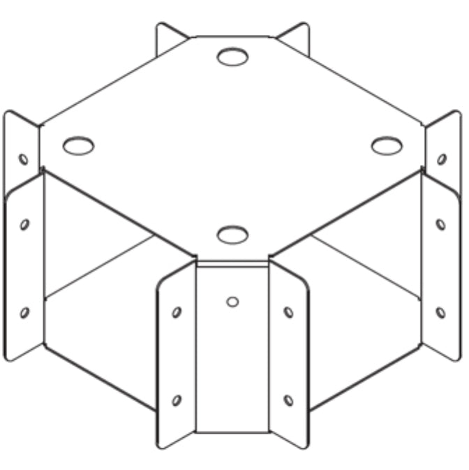 Metsec TCO/050/050/PG/G Crossover Top Gusset Lid Turnbuckles & 50 x 50mm Pre-Galvanised Lid