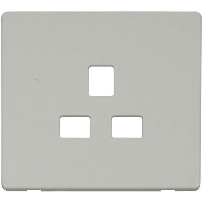 Click Scolmore SCP430PW Front Plate 1 Gang Socket 13A Polar White