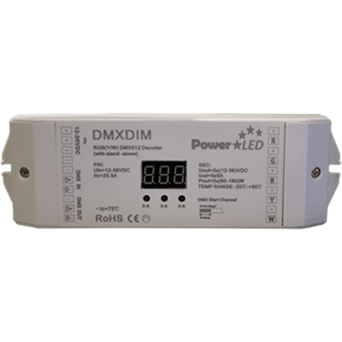 Sunpower DMXDIM1 LED Controller Dimmer 3/4/5X60-180W 12-36VDC 160 x 57 x 21mm PLAST