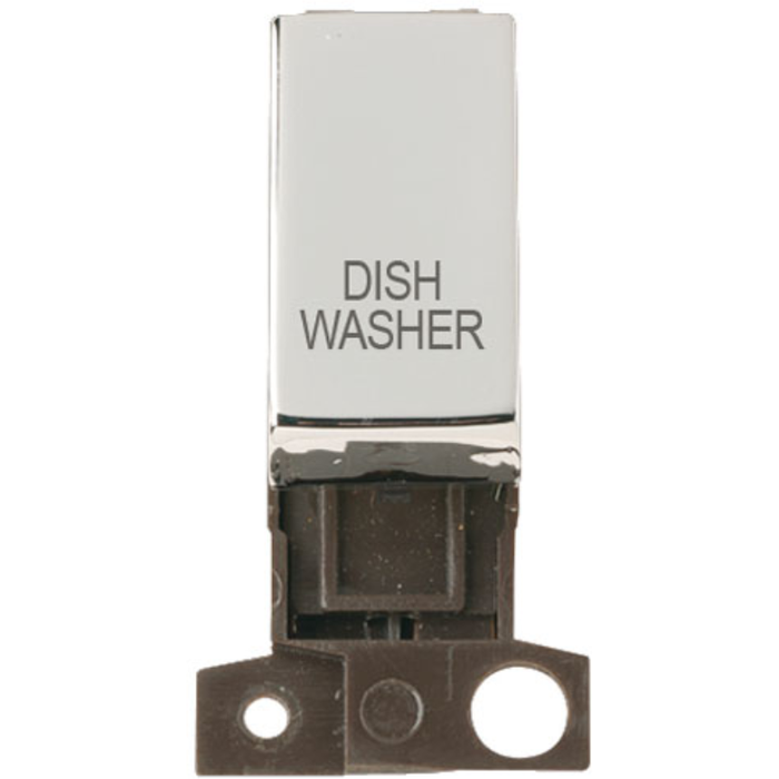 Click Scolmore MD018CH-DW Switch Ingot DP Resistive Module 10AX 13A Polished Chrome Dishwasher