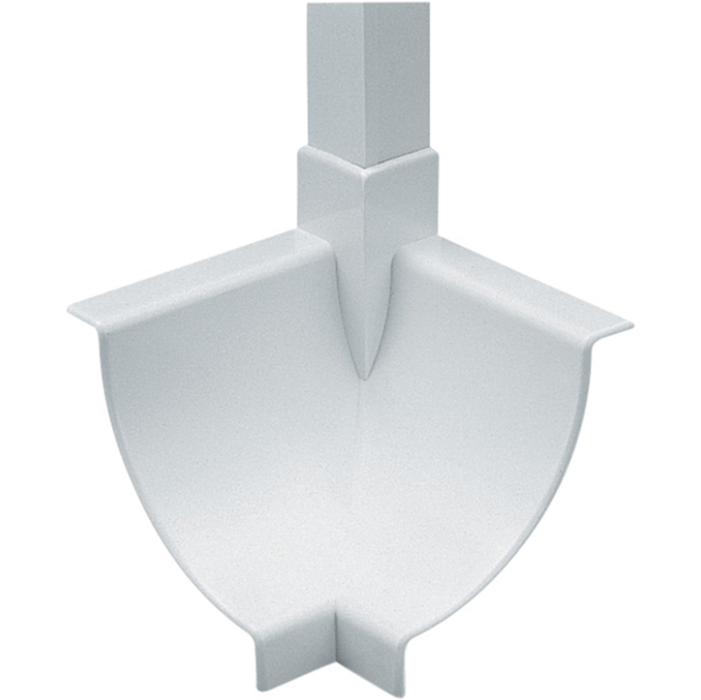 Marshall-Tufflex MCCD2LHWH 50mm x 50mm PVC-U Cornice Left Hand MMT2 (25mm x 16mm) Mini Trunking Adaptor White - 10 Pack