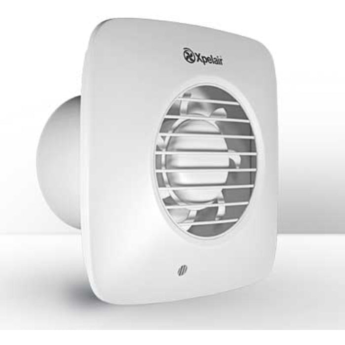 Xpelair 93017AW Bathroom Fan 2 Speed Square Standard 100mm Cool White Dx100Bs