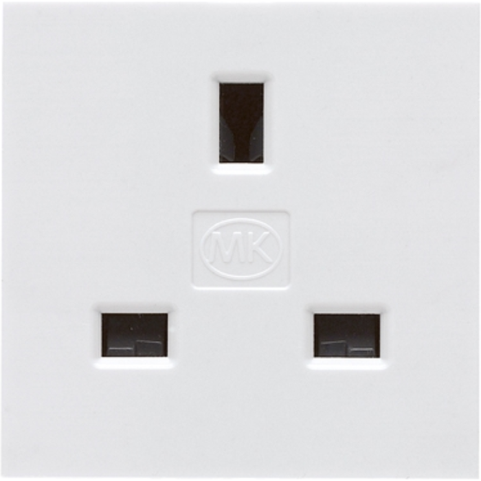 MK Electric K5830BLK Socket 1 Gang Unswitched 13A Black