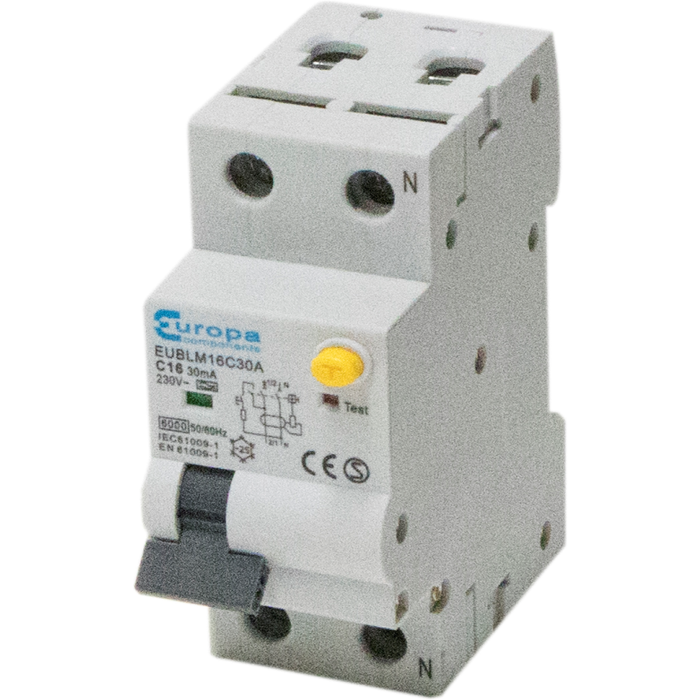 Europa EUBLMC40B30 RCBO DP B Curve 40A 6Ka 30Ma