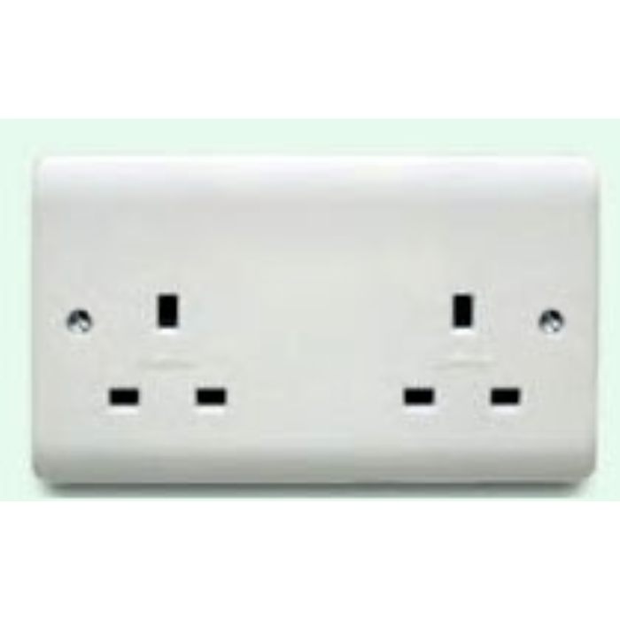 Crabtree CR1257 13A 2 Gang Unswitched Socket