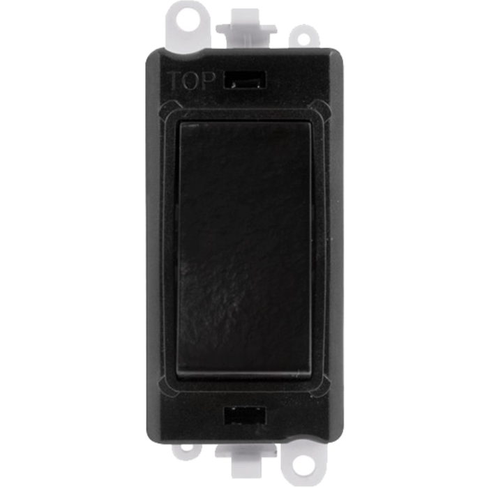 Click Scolmore GM2004BK Black Frame 20AX 2 Way Black Retractive Switch Module