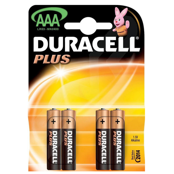 Duracell MN2400B4 1.5V AAA Non-Rechargeable Alkaline Battery - 4 Pack