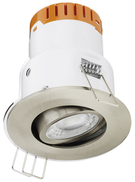 Aurora EN-DE52SN/40 Downlight LED Adjustable Fire Rated Dimmable 4.5W 240V 60° Sat Nickel 40