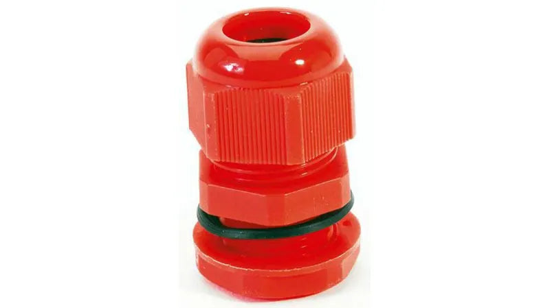 HellermannTyton NGM50RD Dome Top Gland M50 Red + Locknut for 30-38mm Cable - 2 Pack