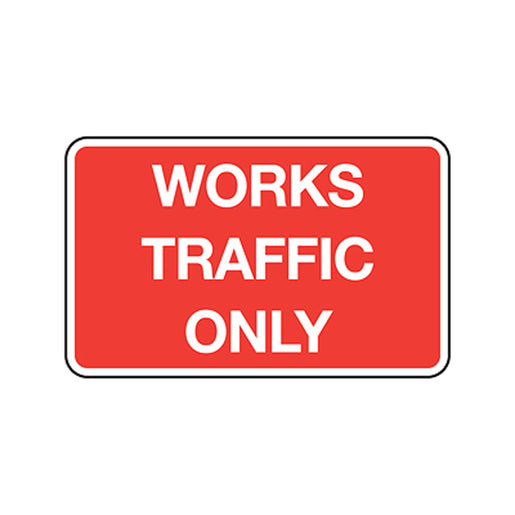 Morelock 1050X750 Metal Sign - Works Traffic Only