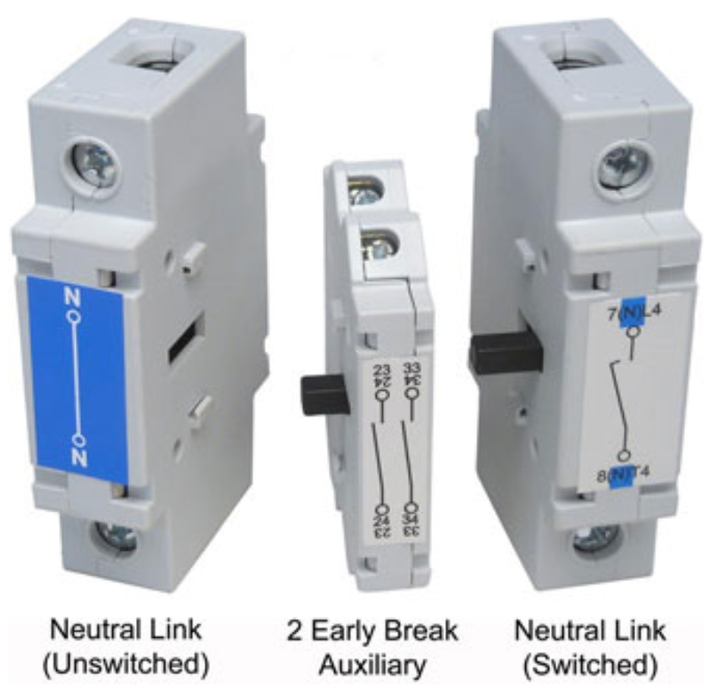 Craig & Derricott SNL40 Auxiliary Contact Block Neutral Unswitched 32/40A