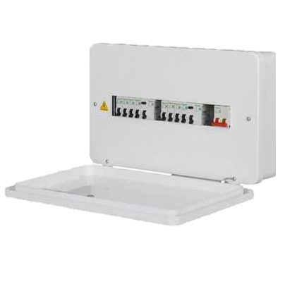 Schneider EZ9ES2R5R5CMRE Populated Dual RCD Consumer Unit