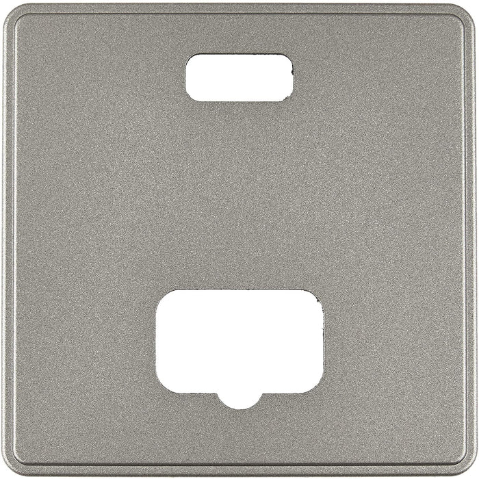 MK Electric MHFP021DKS Front Plate For 1 Gang 13A Connection Unit&Neon 86 x 86mm Dark Silver