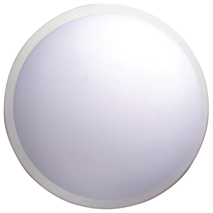 Newlec NL2D28S Decorative Bulkhead Luminaire 2D White Round S/S 1 x 28W Opal Diffuser