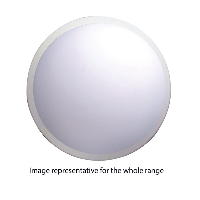 Newlec NL2D38HF Decorative Bulkhead Luminaire 2D White Round HF 1 x 38W Opal Diffuser