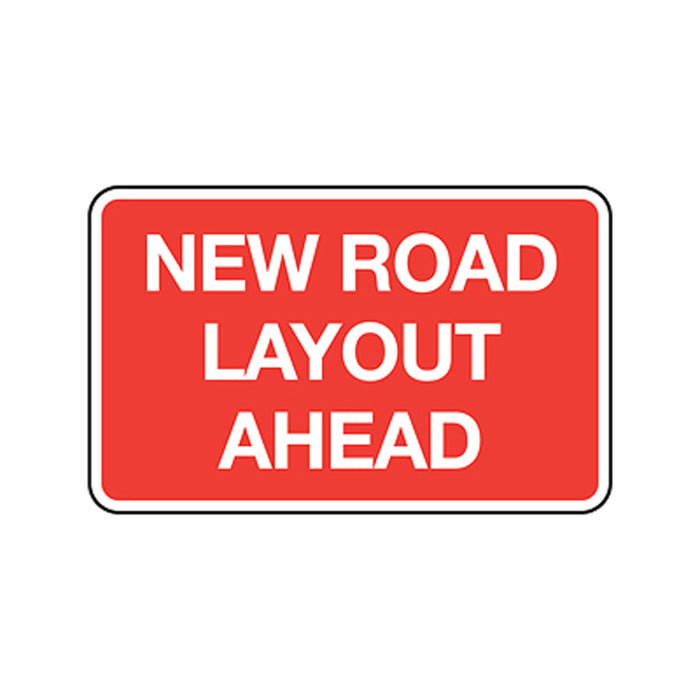 Morelock 1050X750mm New Road Layout Ahead Metal Sign
