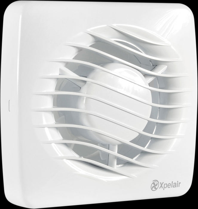 Xpelair LV100S Simply Silent 12v Low Voltage Axial Extract Fan 100mm Standard Square Cover - White