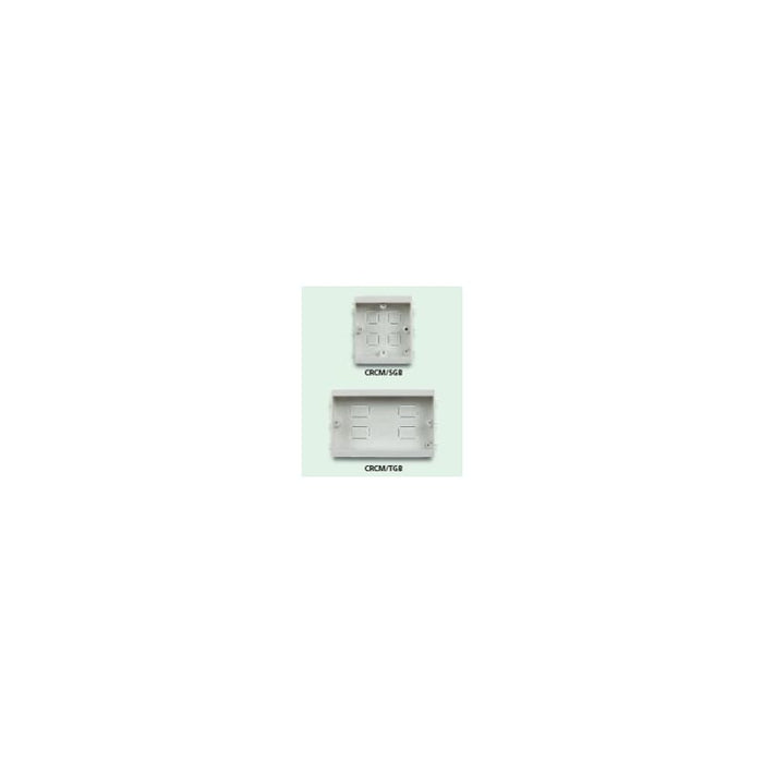 Crabtree CRCM/TGB Fixed Switch and Socket Box 2-Gang 32 x 87 x 25mm Pure White