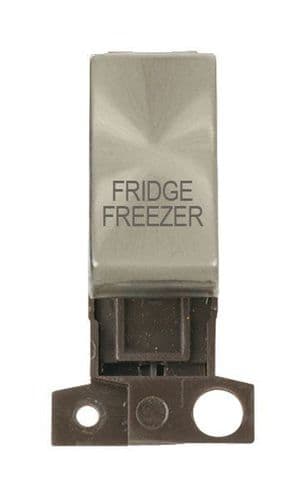 Click Scolmore MD018BSFF Fridge Freezer Brushed Stainless 13A/10AX Ingot Double Pole Switch Module