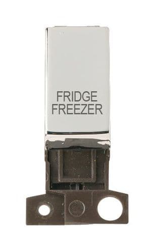 Click Scolmore MD018CH-FF Fridge Freezer Polished Chrome 13A/10AX Ingot Double Pole Switch Module