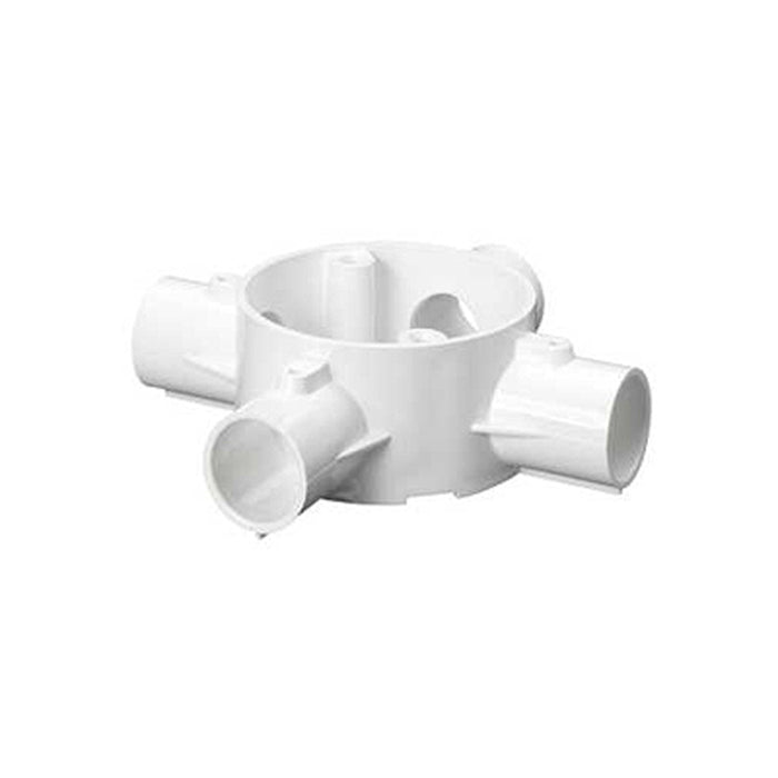 Schneider 20CJB6W Mita 4-Way Intersection Box for 20mm Conduit White