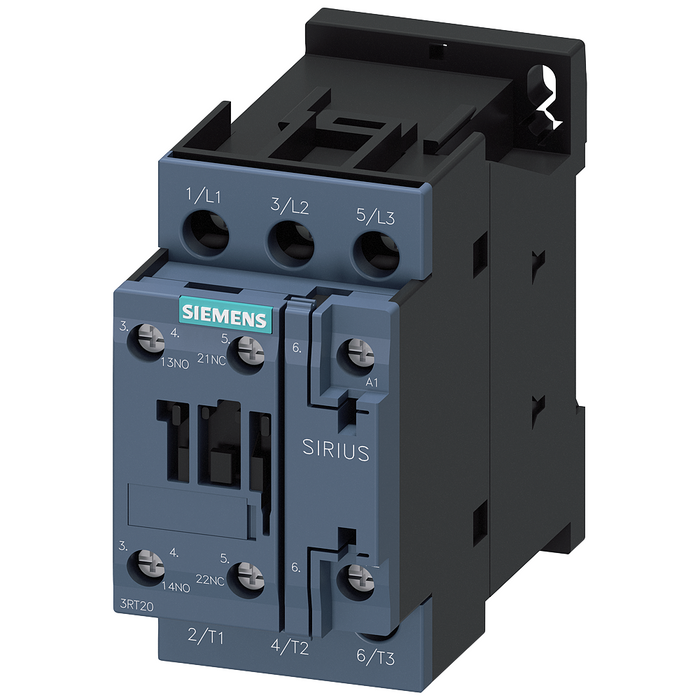 Siemens 3RT2025-1AV00 Contactor AC-3 17 A/7.5KW/ 400V 3-Pole 400V AC 50Hz 1 NO+1 NC Screw Terminal