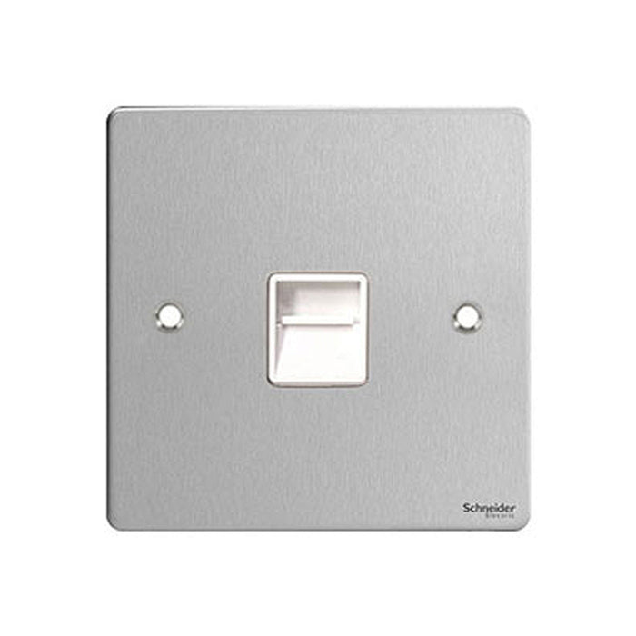 Schneider GU7262WSS Ultimate Flat Plate Data/Telephone Socket 1 Gang White