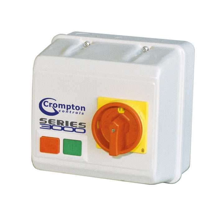 Crompton Controls 3DL2CZI10 Starter Dol 1Ph Mains Wiring Isolator 7.5Kw 230V W/O Overload IP55